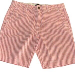 Mens Aeropostale Red & White Striped Linen Shorts